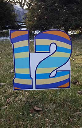 All Occasion Number Sign Samples