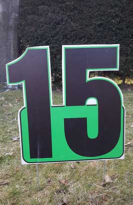 All Occasion Number Sign Samples