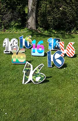 All Occasion Number Sign Samples